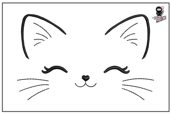 A Designer's Review of the Cute Cat Embroidery File