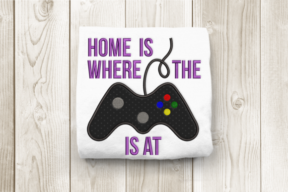 A Gamer's Welcome Home Embroidered Design