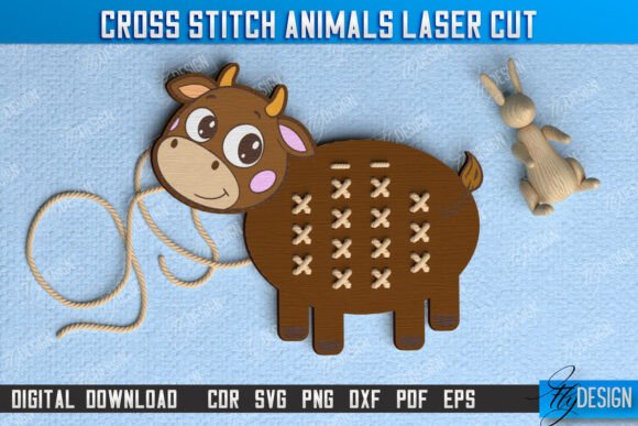 Charming Cross Stitch Cow for Holiday Cheer