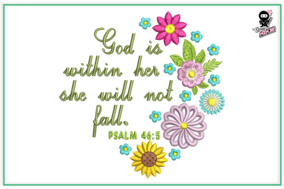 Evaluating Bible Scripture with Flowers Embroidery for Boutique Sweatshirts
