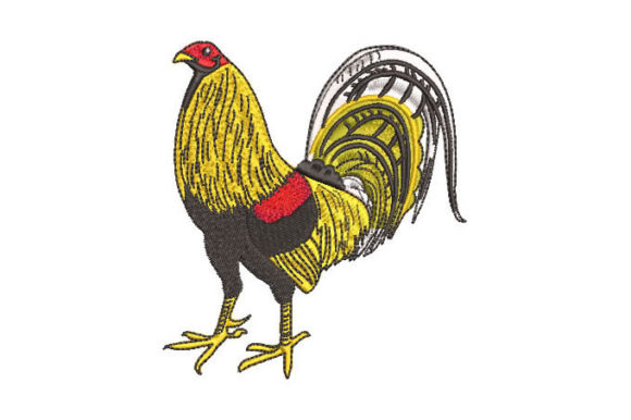 Game Rooster: A Bold Bird Embroidery for Craft Fair Success