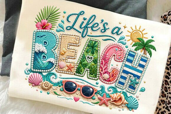 Reviewing Fax Yarn Summer Beach Embroidery PNG