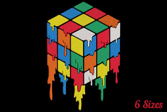 Rubik's Cube Game: A Cool, Melting Embroidery